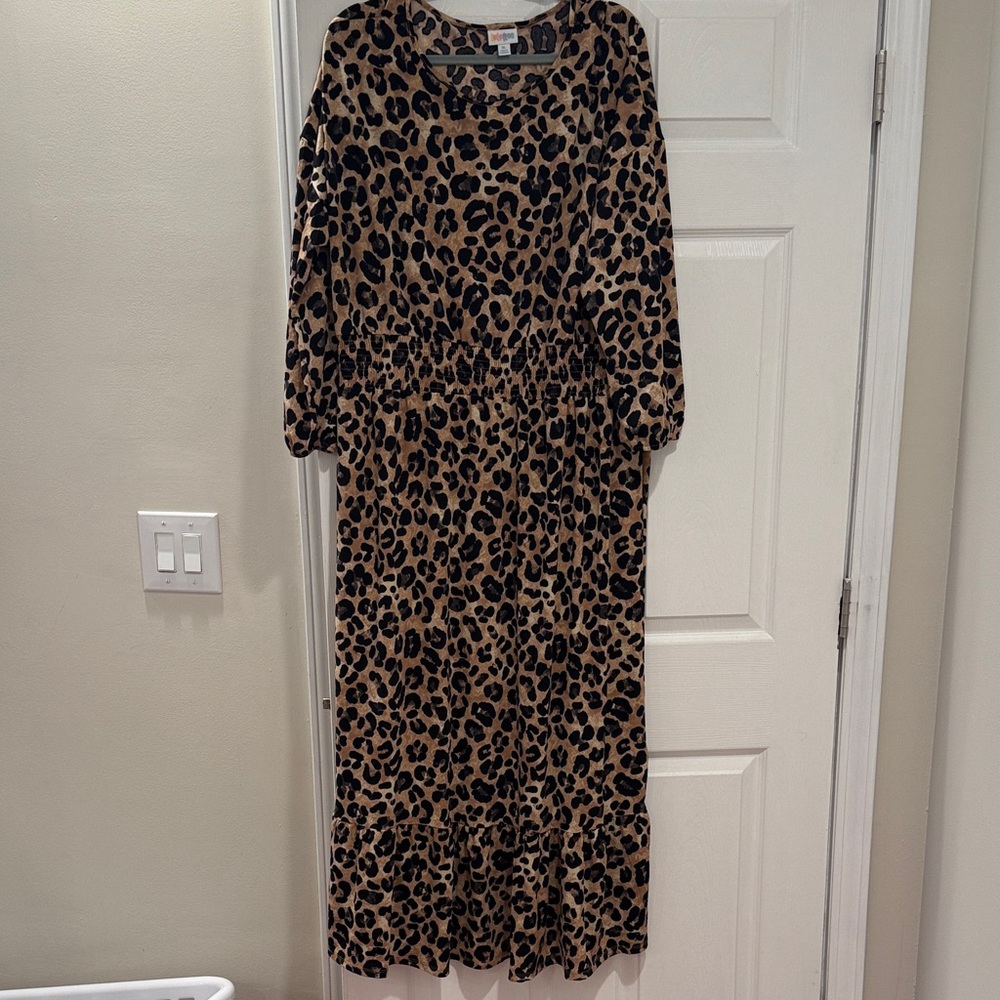 LuLaRoe Animal Print Long Sleeve Dress